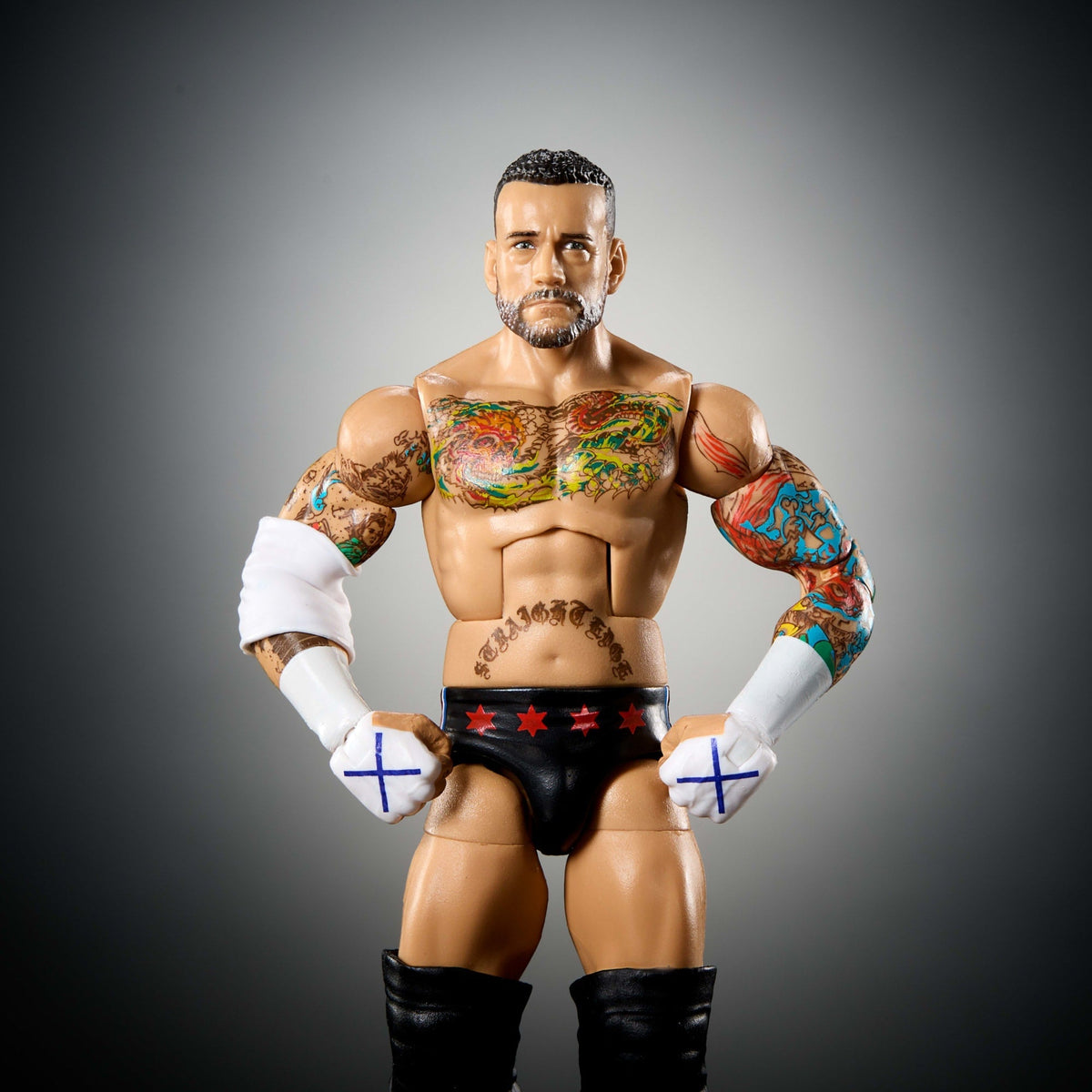 WWE Figura de Acción Elite Cm Punk negro