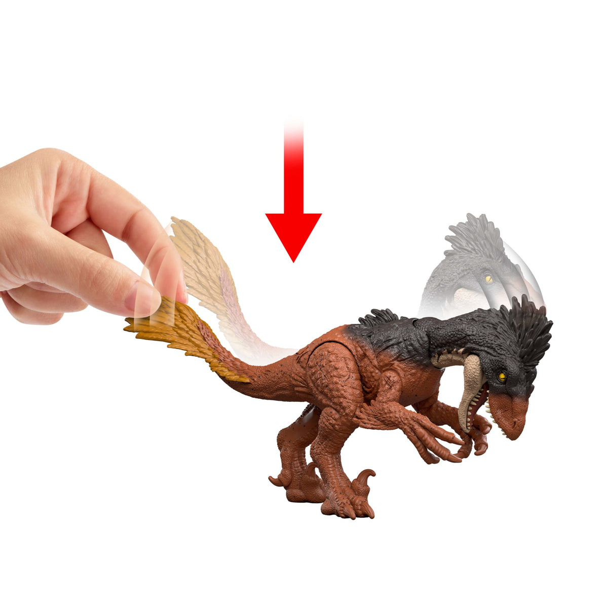 Jurassic World Rebirth Strike Attack Achillobator Dinosaur Toy, Single Strike Action, Authentic & Posable