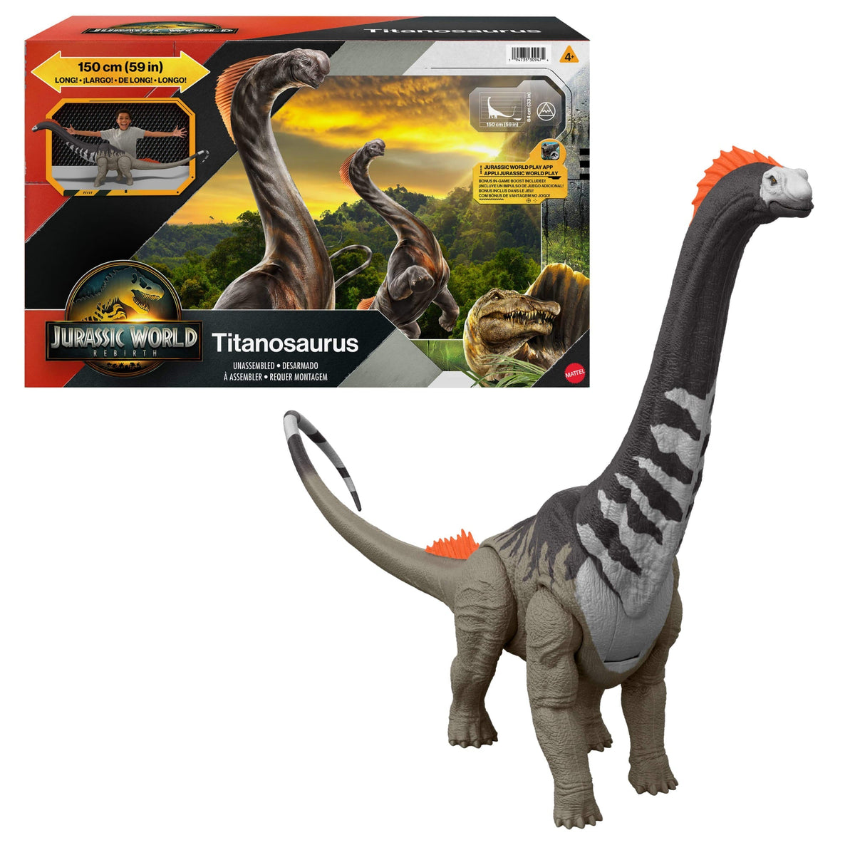 Jurassic World Dinosaurio de Juguete Rebirth Titanosaurus