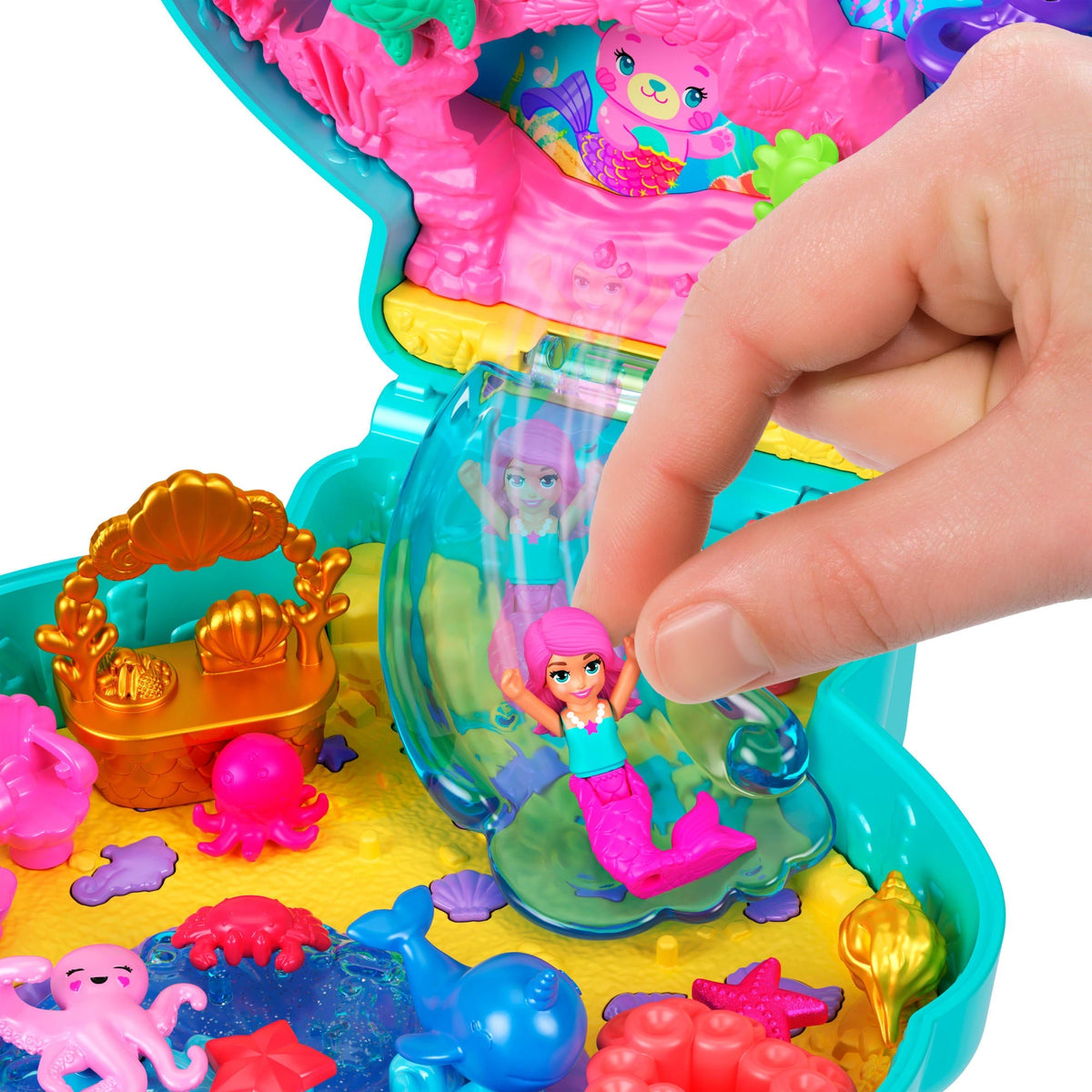Polly Pocket Set de Juego Compacto Isla de Glitter