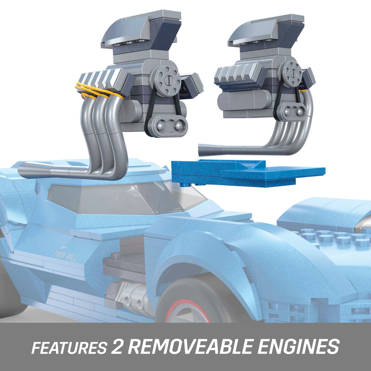 MEGA Hot Wheels Twin Mill Vehicle Building Kit (635 Pieces) For Collectors