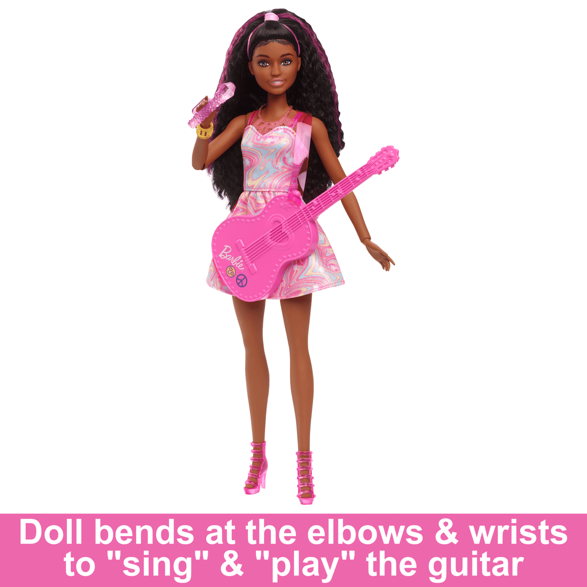 Barbie Pop Star Doll with Brown Hair & Pink Guitar