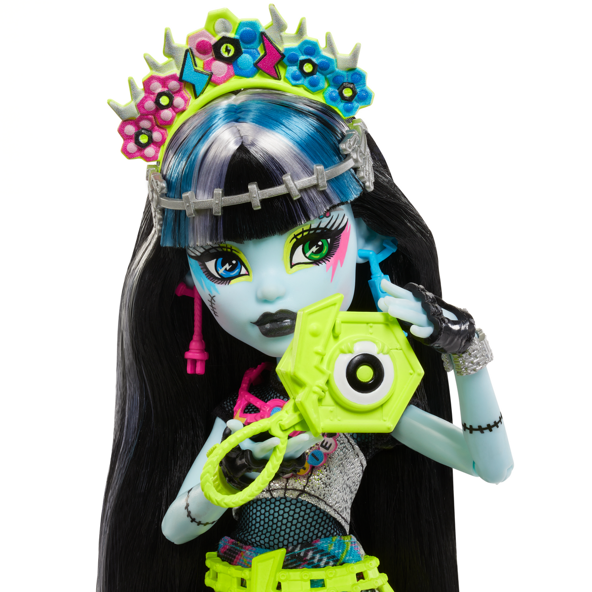 Monster High Monster Fest Frankie Stein Fashion Doll With Festival Outfit, Band Poster And Accessories