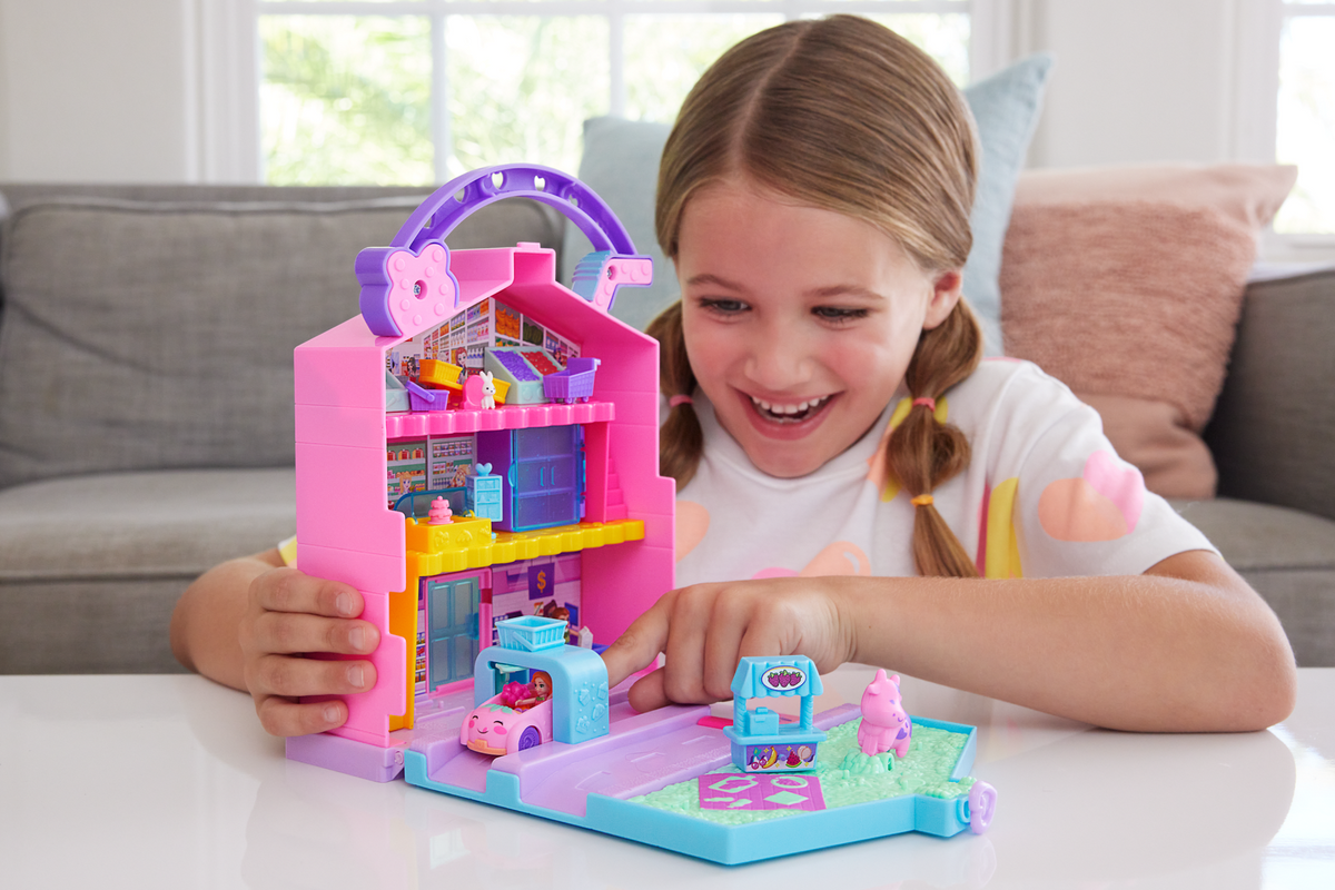 Polly Pocket Dolls & Playset, Food Toy With Micro Dolls And Accessories, Pollyville Fresh Market