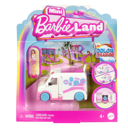 Barbie  Mini Barbieland  Coffret et Poupée  Véhicule Médical