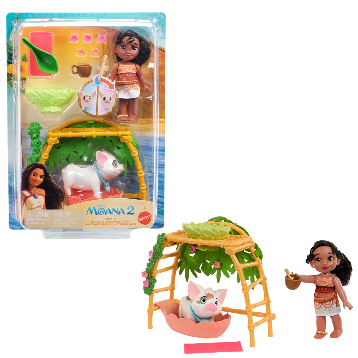 Moana 2 Set de Juego Simea y Pua Diversión a la Hora del Baño