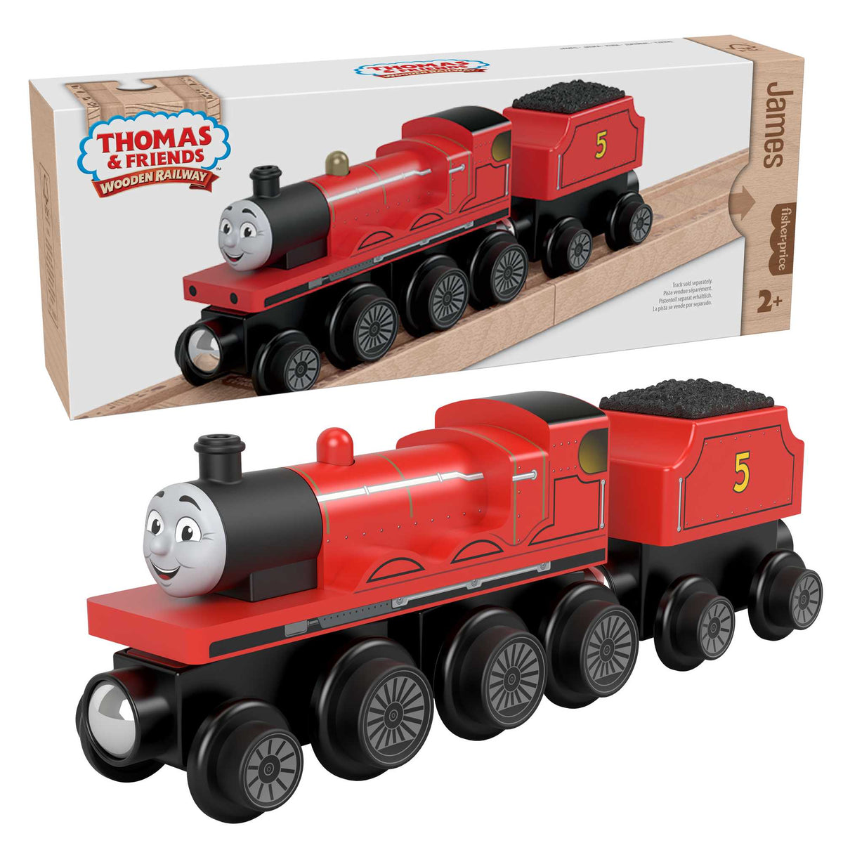 Fisher-Price Thomas & Friends Wooden Railway James Engine And Coal-Car